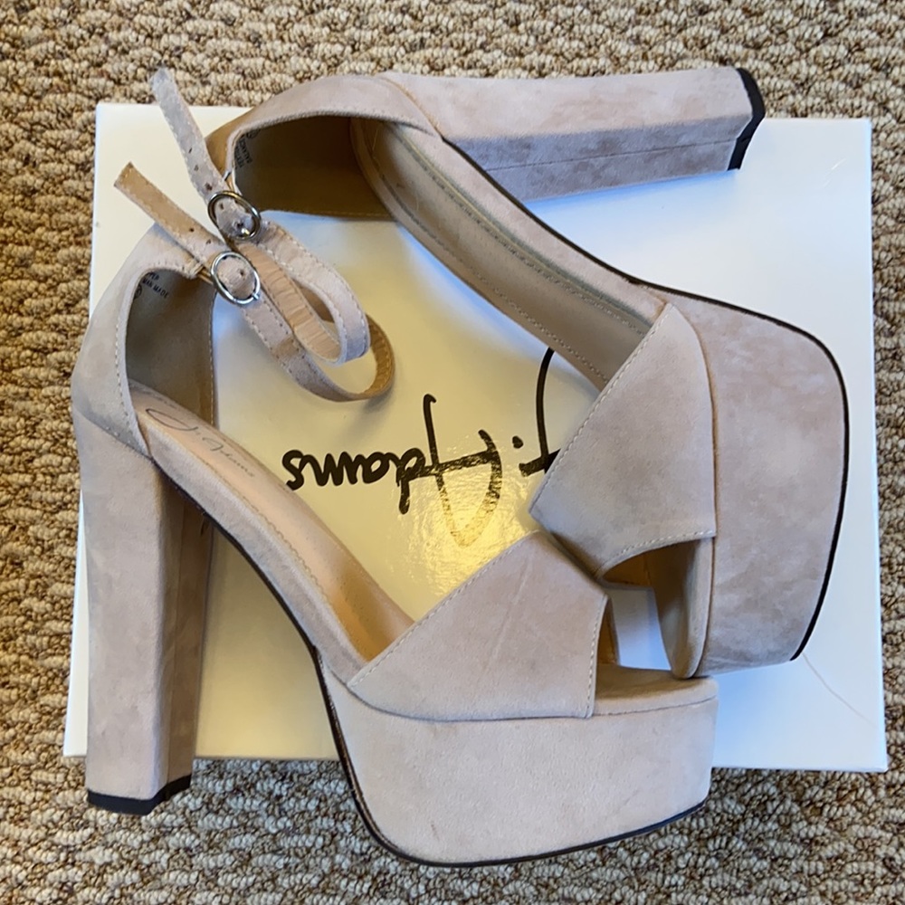 J Adams Suede Platform Heels - 7.5